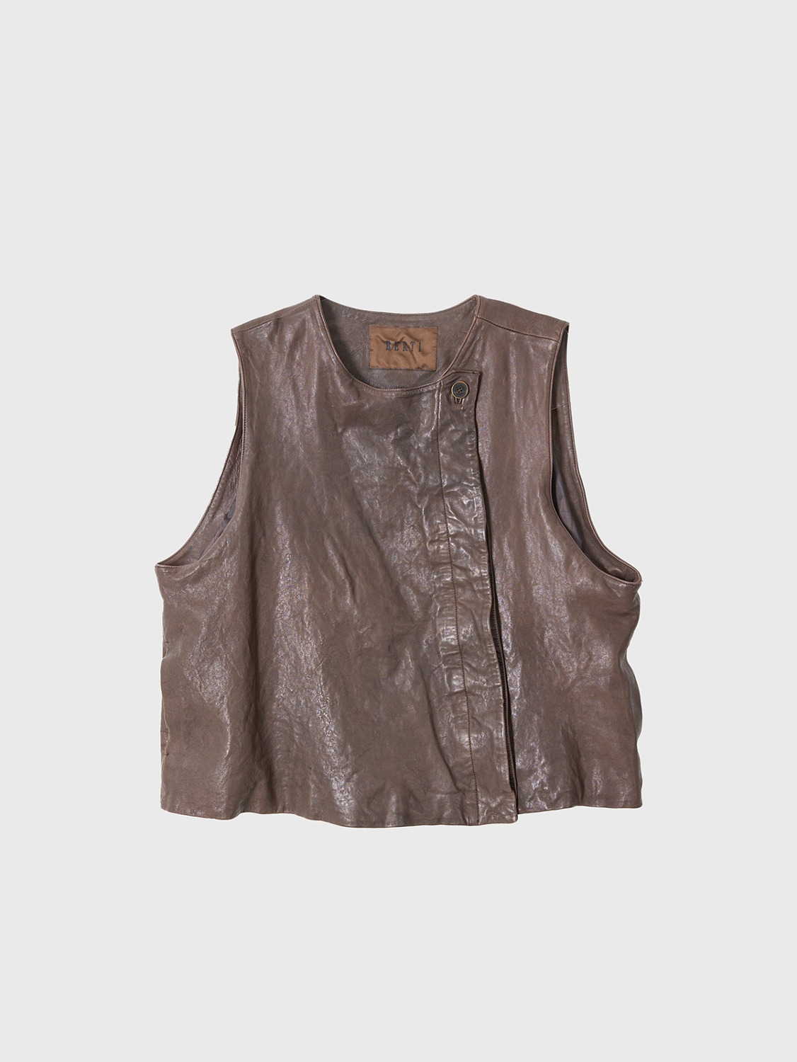[1nd reorder] ITALY VEGETABLE LEATHER VEST